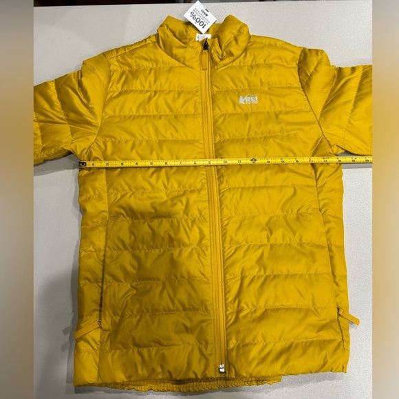 REI Kids Large (Size 14-16) 650 Down Puffer Jacket Yellow NWT in Golden … - Picture 4 of 5
